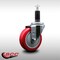 Service Caster 4'' SS Red Poly Wheel Swivel 1-1/8'' Expanding Stem Caster SCC-SSEX20S414-PPUB-RED-118 - alternate 4